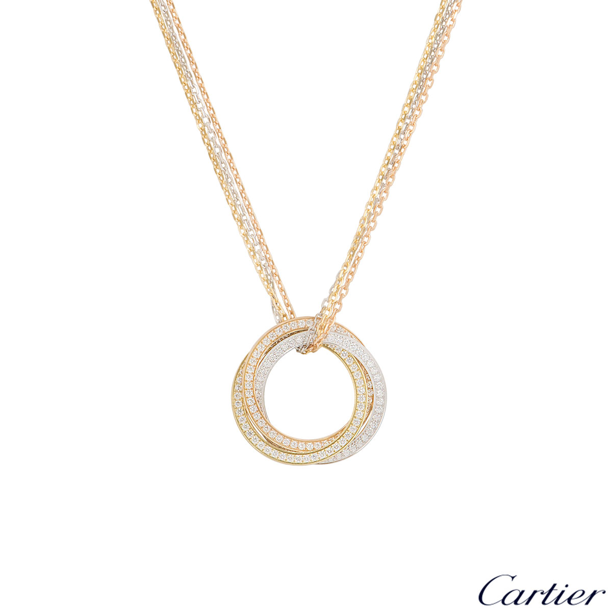 cartier necklace three rings